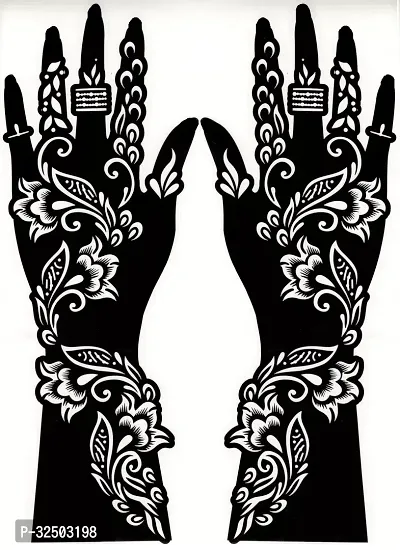 Beautiful Hand Henna Mehandi Design Stickers-thumb0