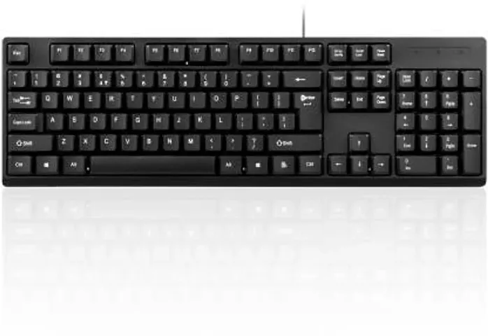 Enter USB Wire Keyboard for Laptop and Desktop (Black)