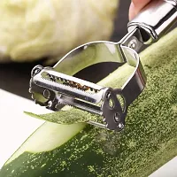 AASHRO MALL? Stainless Steel Multifunctional Vegetable Peeler Kitchen Accessories Beer Bottle Opener Vegetable Grater Slicer (2 in 1 Peeler)-thumb3