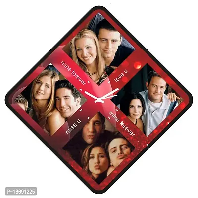 Color Splash Personalized Wall Clock with 4 Images for Anniversary, Birthday Gift for Girlfriend, Boyfriend, Husband, Wife, Mom, Dad