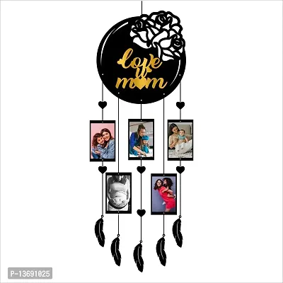 ColorSplash Dream Catcher With Photo Frame For Mother's day gift and Mom Birthday Gift, Wall Hanging, Home Decore (Medium, Love U Mom Rose)-thumb0