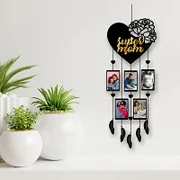 ColorSplash Dream Catcher With Photo Frame For Mother's day gift and Mom Birthday Gift, Wall Hanging, Home Decore (Medium, Super Mom Heart)-thumb1