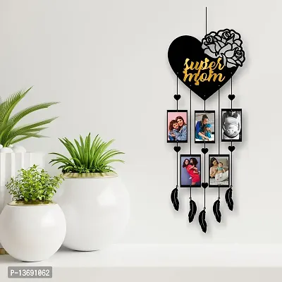 ColorSplash Dream Catcher With Photo Frame For Mother's day gift and Mom Birthday Gift, Wall Hanging, Home Decore (Medium, Super Mom Heart)-thumb2