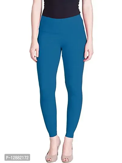 Fabulous Blue Cotton Spandex  Leggings For Women-thumb0