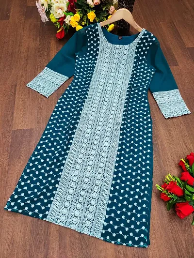 Trendy Georgette Straight Kurta For Women