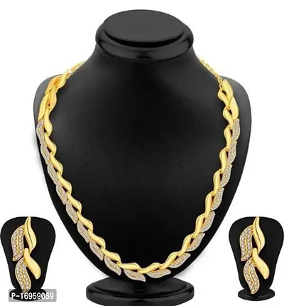 Stylish Golden Alloy Jewellery Set For Women-thumb0