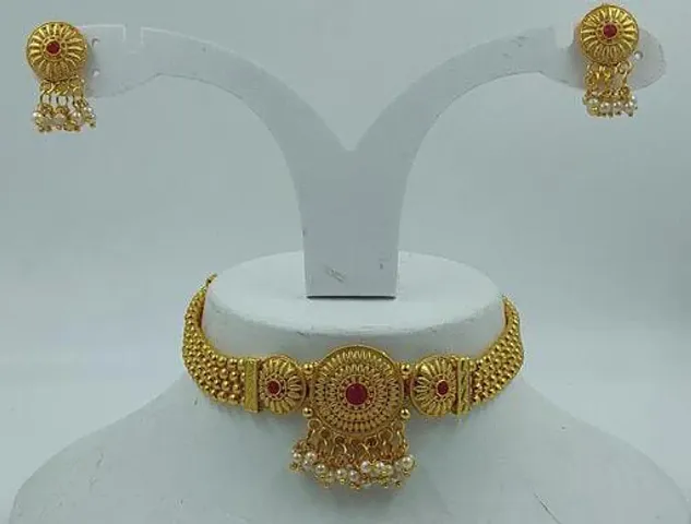 Traditional Gold Plated Necklace Set