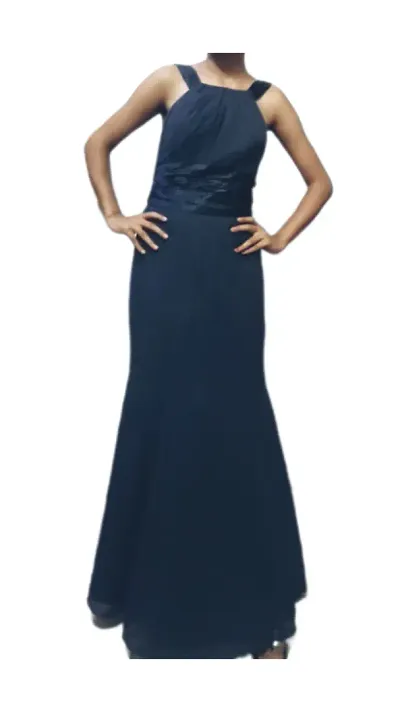 Gown in Blue colour party wear gown