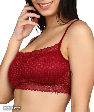 Buy SheBAE Women's Cotton Removable Padded Non-Wired Bralette Bra for Girls  with Lace Design, Comfortable Everyday Use Undergarments - Size 32 /Magenta  Color Online In India At Discounted Prices