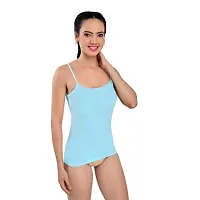 SheBAE? Regular Use Comfortable Cotton Camisole Slip Spaghetti for Womens/Girls (Sky Blue) (2XL)-thumb2