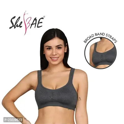Buy SheBAE Cotton Multicolour Sports Bra Combo for Girls Women Non-Padded  Wire Free (Pack of 2, Cup Size B) (34, Grey+Pink) Online In India At  Discounted Prices