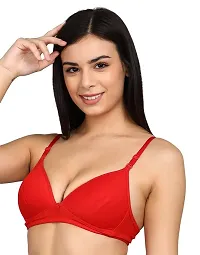 SheBAE Women's Non-Wired Soft Padded Cotton Elastane Stretch Full Front Coverage Everyday Bra for Girls with Adjustable Straps-thumb2