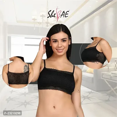 Buy SheBAE Women Undergarments Fancy Lace Net Padded, Removable Pads Non-Wired  Bralette for Girls, Every Day, Daily use Bra Online In India At Discounted  Prices