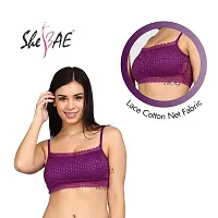 SheBAE Bralette Women's Cropped Top Bra for Girls with Removable Pads Lace Combo Pack of 5-thumb2