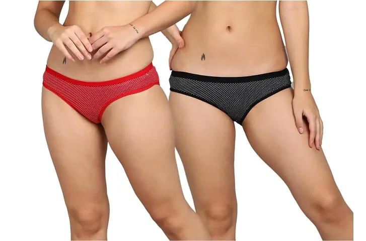 SheBAE Cotton Panty for Women Combo, Full Coverage Grip Fit Panties for Women, Pack of 2