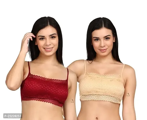 Buy SheBAE Bralettes Top Bra for Women Lace Combo Girls Sports Yoga Crop  Push Up Wire Free, Pack of 2 Pcs Online In India At Discounted Prices