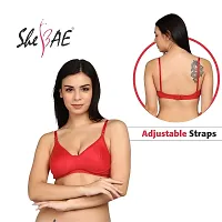 SheBAE Women's Cotton Blend Non-Padded Wirefree T-Shirt Bra Combo for Every Day Daily Use-thumb2