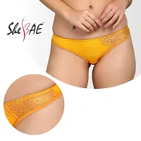 SheBAE Multicolour Combo of Women's Side Lace design Panties Cotton Low Rise Panty No Marks Waistband Hipster-thumb4