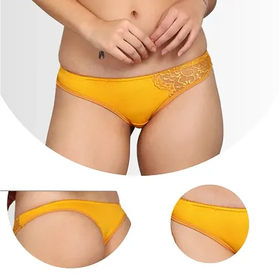 Multicolour Lace Panties Yellow