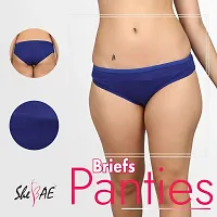 SheBAE Panty for Women Combo Underwear Solid Cotton Mid Waist Panties Briefs for Girls Multicolor-thumb2