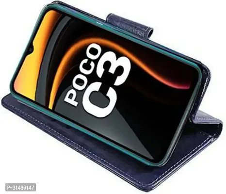 Trendy Flip Cover Compatible for POCO C3-thumb5