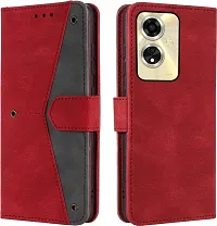 Oppo A59 Flip Cover Rahishi Flip Cover Compatible for Oppo A59 Cover, Executive Red, Magnetic Closure-thumb3