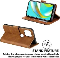 Stylish Artificial Leather Flip Cover for Realme C12-thumb2