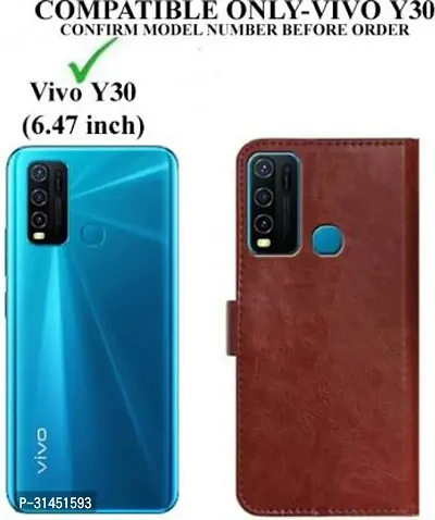 Trendy Soft TPU Silicone  Flip Cover Compatible for Vivo Y30 Back Cover-thumb2