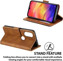 Flip Cover Compatible for Mi Redmi Note 7s Flip Cover Redmi note 7s Back cover Redmi Note 7 pro Flip Cover Redmi note 7s mobile back cover Xiaomi Redmi Note 7s Flip Cover Executive Brown, Magnetic Closure-thumb2