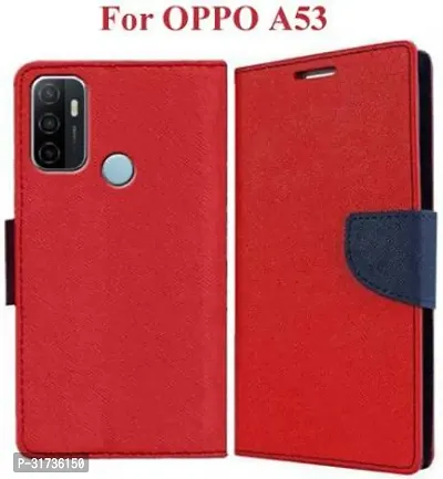 Classy Compatible for Oppo A53 Flip Cover Oppo A53 2020 Red