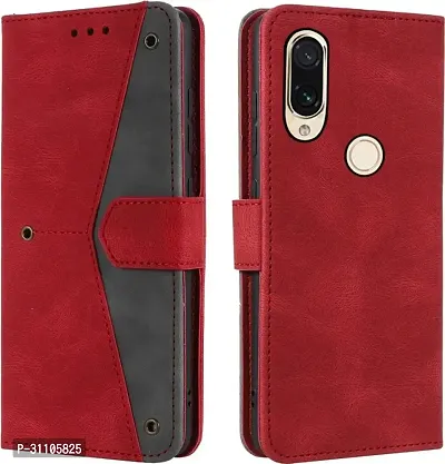 Flip Cover Compatible for Mi Note 7 back cover Mi Note 7 mobile cover Mi Note 7 Stylish cover Note 7 girls stylish cover Note 7 mobile back cover Note 7 flip cover Executive Red, Magnetic Closure-thumb4