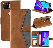 Flip Cover Compatible for Mi Redmi 9 Spoprt Back Cover Redmi 9 Spoprt Stylish Cover Redmi 9 Spoprt Girls Cove Redmi 9 Spoprt mobile back cover Redmi 9 Spoprt Cover Executive Brown, Magnetic Closure-thumb3