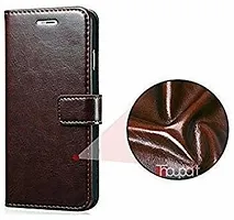 Rahishi Flip Cover Compatible for  Oppo A16k Brown-thumb2