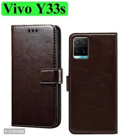 Trendy  Flip Cover Compatible for Vivo Y33s 5G Flip Cover