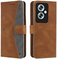 Oppo A79 5G Flip Cover Rahishi Flip Cover Compatible for Oppo A59 Cover, Executive Brown, Magnetic Closure-thumb3