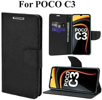 Trendy Flip Cover Compatible for POCO C3-thumb1