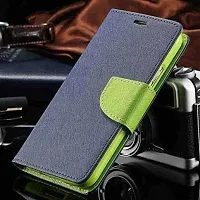 Rahishi Artificial Leather Flip Cover Compatible for Vivo Y38 5G vivo Y58 5G CPH2665 Magnetic Blue-thumb3