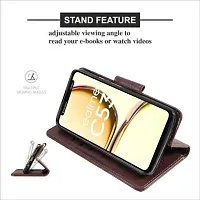 Rahishi Flip Cover Compatible for Realme C51 Back Cover Soft Silicon Tpu Flip Cover Coffee Brown-thumb2