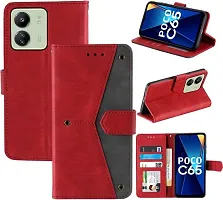 Stylish Solid Flip Cover for POCO C65 4G-thumb1