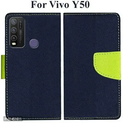 Trendy Soft TPU Silicone  Flip Cover Compatible for Vivo Y50 Back Cover-thumb0