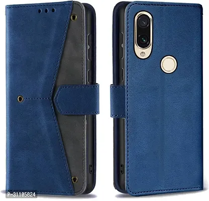 Flip Cover Compatible for Mi Note 7 back cover Mi Note 7 mobile cover Mi Note 7 Stylish cover Note 7 girls stylish cover Note 7 mobile back cover Note 7 flip cover Executive Blue, Magnetic Closure-thumb4