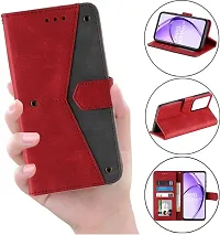 Stylish Flip Flop Cover for Oppo A3 Pro 5G - Red-thumb4