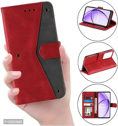 Stylish Flip Flop Cover for Oppo A3 Pro 5G - Red-thumb5