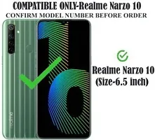 Rahishi Flip Cover Compatible for Realme Narzo 10 Back Cover Soft Silicon Tpu Flip Cover Cherry Brown-thumb1