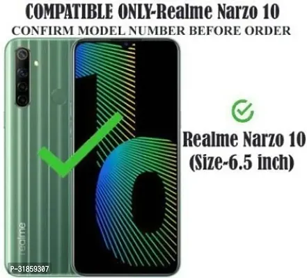 Rahishi Flip Cover Compatible for Realme Narzo 10 Back Cover Soft Silicon Tpu Flip Cover Cherry Brown-thumb2