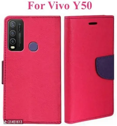 Trendy Soft TPU Silicone  Flip Cover Compatible for Vivo Y50 Back Cover-thumb0