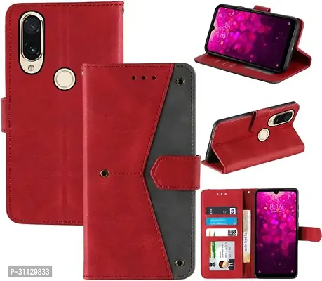 Flip Cover Compatible for Mi Redmi Y3 Flip Cover Redmi Y3 Back cover Redmi 7 Flip Cover Redmi Y3 mobile back cover Xiaomi Redmi Y3 Flip Cover Executive Red, Magnetic Closure