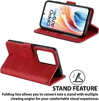 Oppo A79 5G Flip Cover Rahishi Flip Cover Compatible for Oppo A59 Cover, Executive Red, Magnetic Closure-thumb2