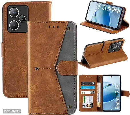 Stylish Flip Cover Compatible for Mi Redmi 12 5G