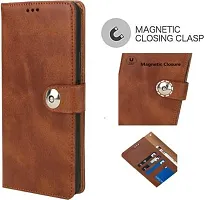 Classy Compatible Flip Cover Oppo A15 2020 Brown-thumb3